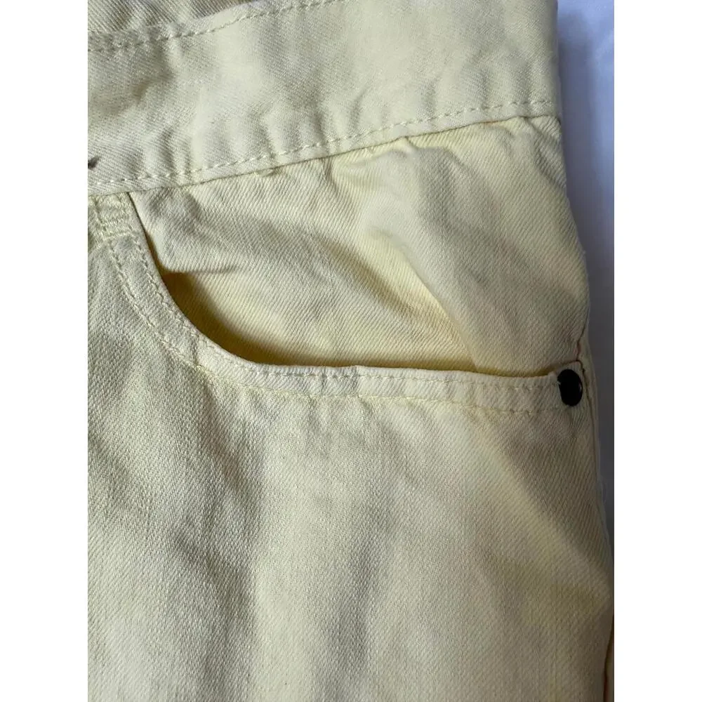 Rocawear‎ Jeans Mens Light Yellow Washed Straight Fit Cotton Size W40